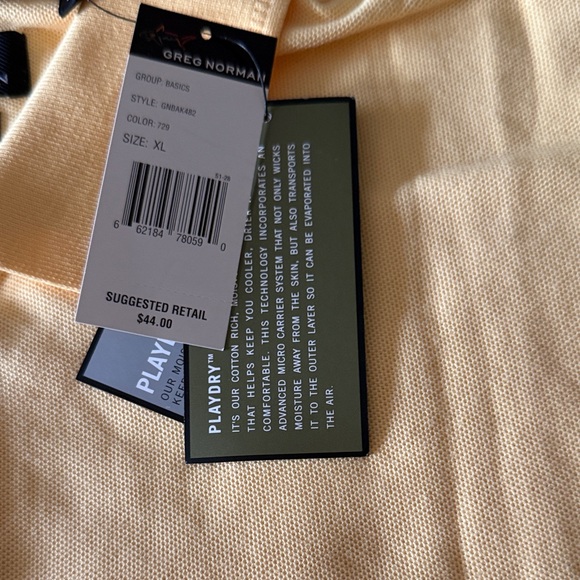 Greg Norman Collection Playdry Sunny Yellow Polo Shirt Xl New - Picture 3 of 8